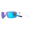 Men's Tek Gear® Mirrored White Framed Semi-Rimless Wrap-Around Sunglasses
