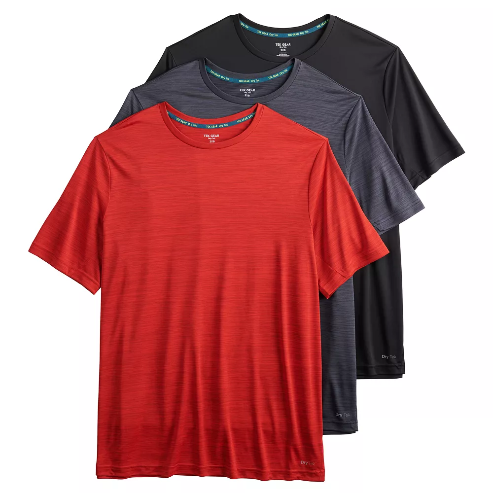 Big & Tall Tek Gear® 3-Pack Dry Tek Tees 1 Big & Tall Tek Gear® 3-Pack Dry Tek Tees