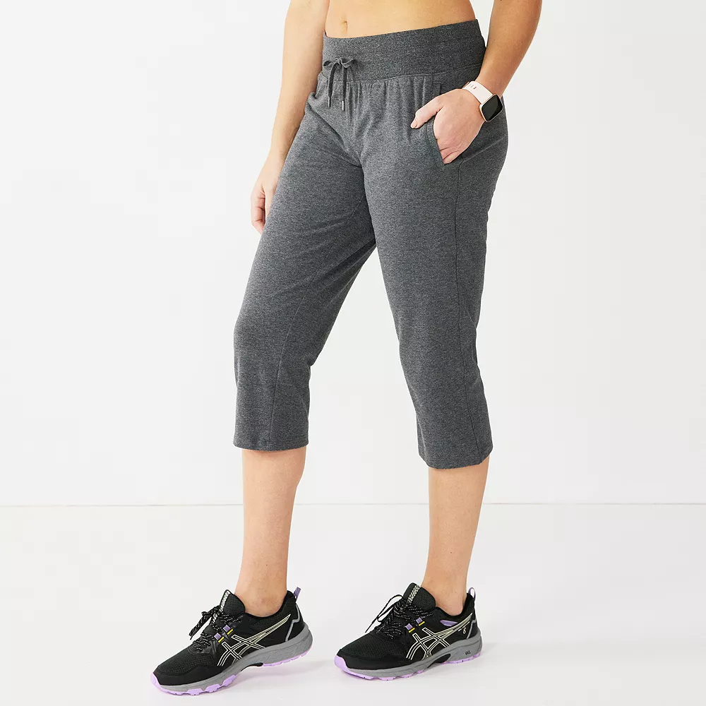 Petite Tek Gear® Essential Straight-Leg Workout Capris 1 Petite Tek Gear® Essential Straight-Leg Workout Capris