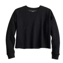 Women's Tek Gear® Ultrasoft Fleece Easy Crop Sweatshirt -Clothing-Tek Gear 5543908 ALT2