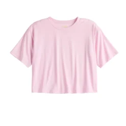 Women's Tek Gear® Crop Easy Tee -Clothing-Tek Gear 5575182 ALT2