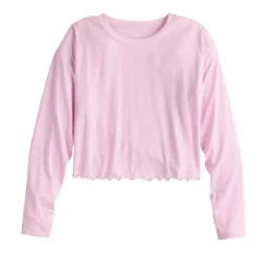 Women's Tek Gear® Lettuce-Edge Cross-Back Top -Clothing-Tek Gear 5653063 ALT2