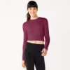 Women's Tek Gear® Ruffle Cutout Crop Tee
