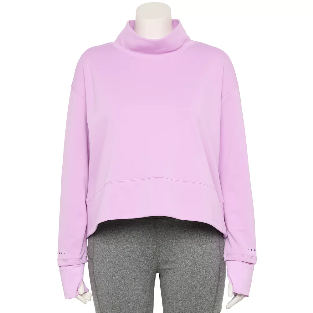 Plus Size Tek Gear® Run Mockneck Long Sleeve Top 1 Plus Size Tek Gear® Run Mockneck Long Sleeve Top