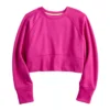 Girls 7-16 Tek Gear Stretch Fleece Cropped Crew Sweatshirt In Regular & Plus
